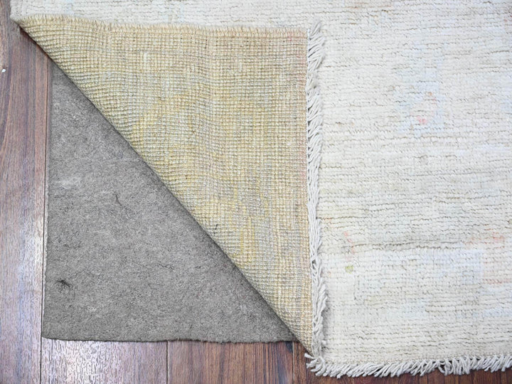 4'1" x 5'9" New Hand Knotted Grey Wool Rectangle Oriental Rug - MOA10288570