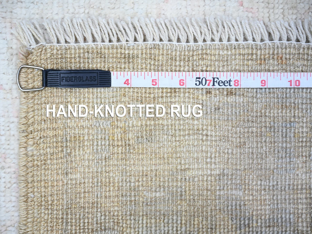 4'1" x 5'9" New Hand Knotted Grey Wool Rectangle Oriental Rug - MOA10288570