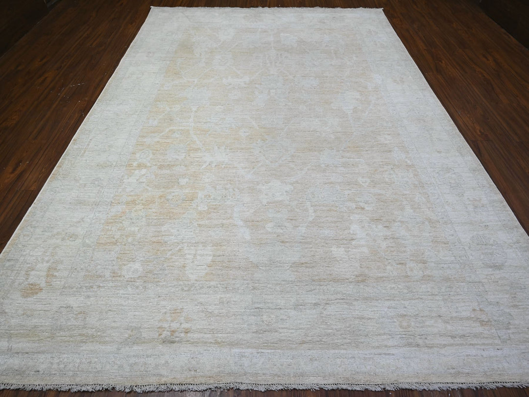 8'9" x 12'5" New Hand Knotted Orange Wool Rectangle Oriental Rug - MOA10288579