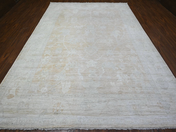 8'9" x 12'5" New Hand Knotted Orange Wool Rectangle Oriental Rug - MOA10288579
