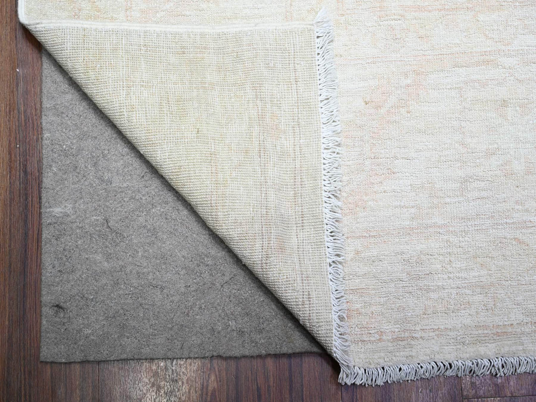 9'8" x 13'1" New Hand Knotted Grey Wool Rectangle Oriental Rug - MOA10288581