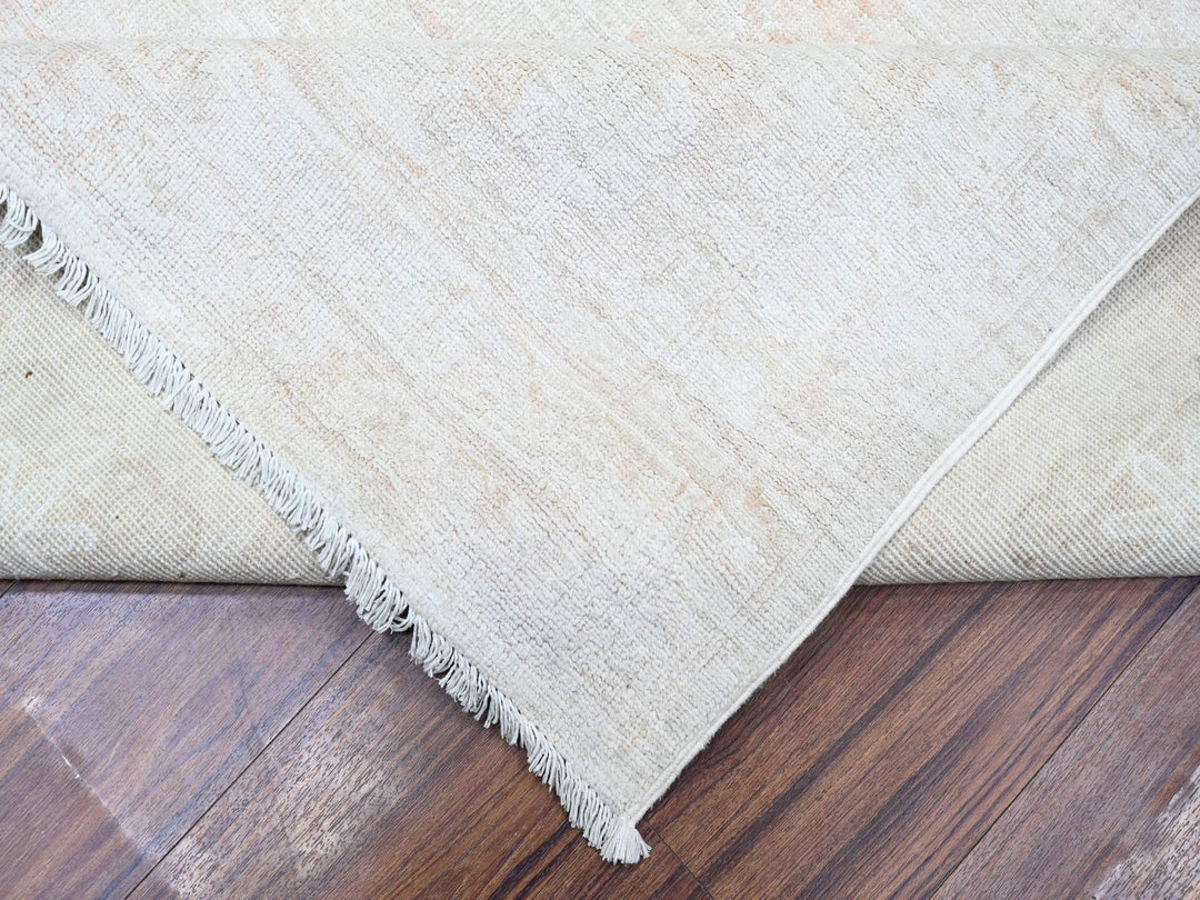 9'8" x 13'1" New Hand Knotted Grey Wool Rectangle Oriental Rug - MOA10288581