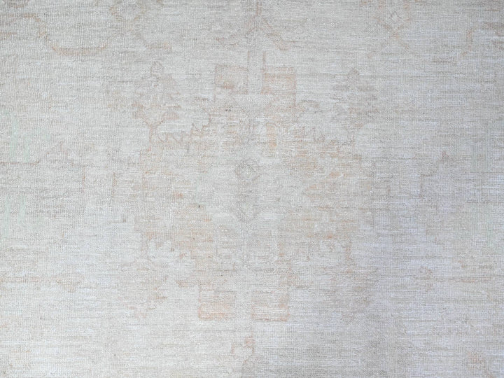 9'8" x 13'1" New Hand Knotted Grey Wool Rectangle Oriental Rug - MOA10288581