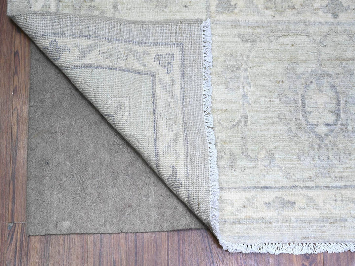 8'10" x 11'5" New Hand Knotted Grey Wool Rectangle Oriental Rug - MOA10288582