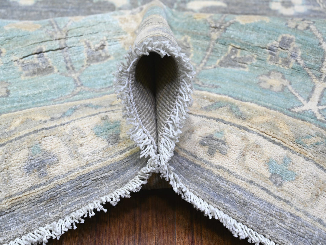 10'2" x 13'11" New Hand Knotted Grey Wool Rectangle Oriental Rug - MOA10288584