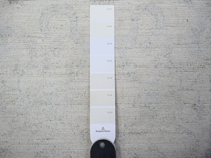 2'7" x 11'2" New Hand Knotted Grey Wool Runner Oriental Rug - MOA10288588