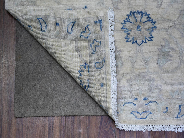 2'8" x 11'10" New Hand Knotted Ivory Wool Runner Oriental Rug - MOA10288589
