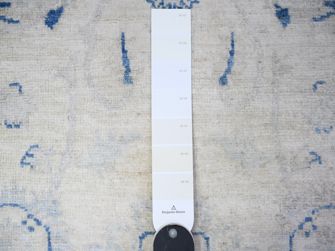 2'6" x 19'5" New Hand Knotted Ivory Wool Runner Oriental Rug - MOA10288592