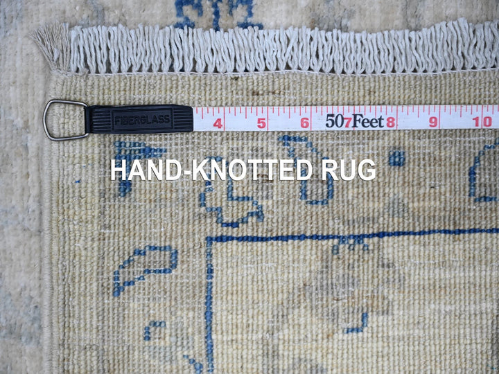 2'6" x 19'5" New Hand Knotted Ivory Wool Runner Oriental Rug - MOA10288592