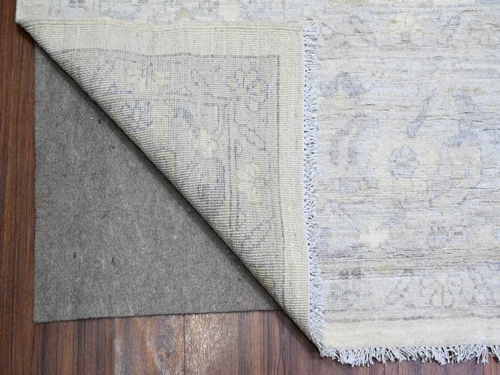 9'8" x 13'8" New Hand Knotted Ivory Wool Rectangle Oriental Rug - MOA10288596