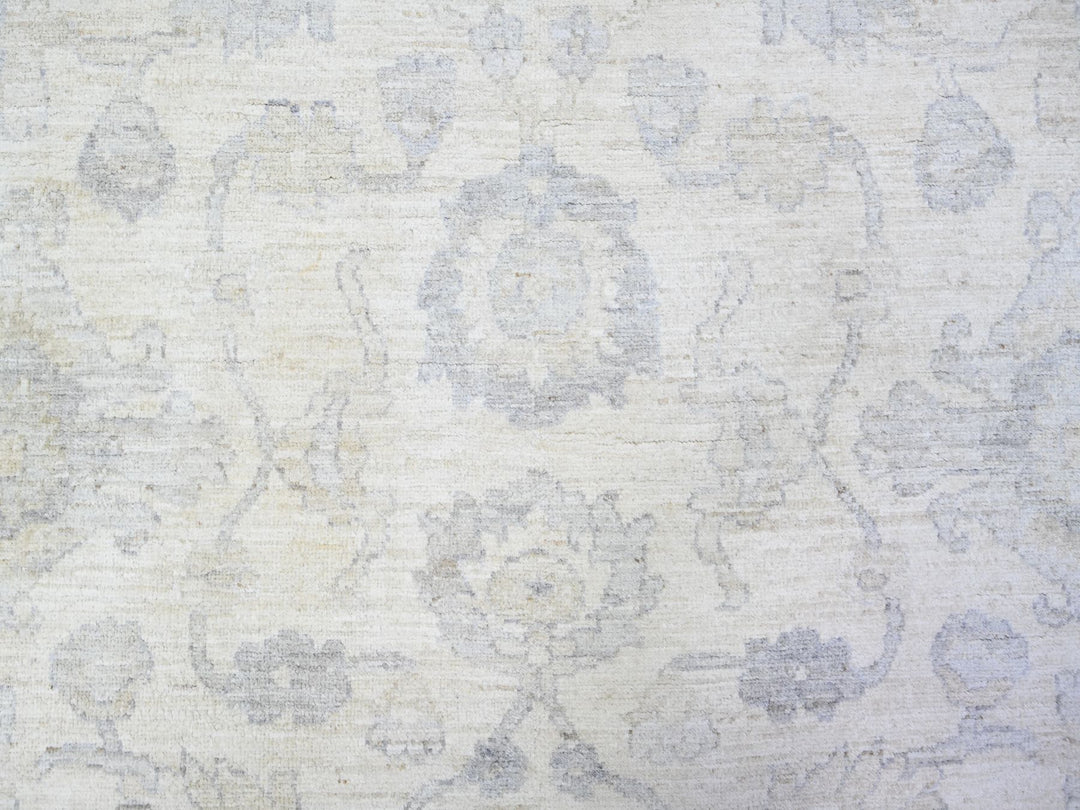 9'8" x 13'8" New Hand Knotted Ivory Wool Rectangle Oriental Rug - MOA10288596