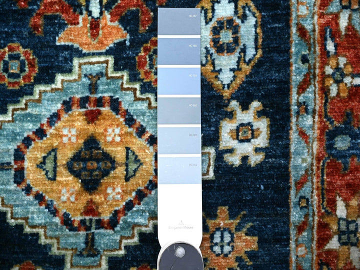 2'6" x 6'1" New Hand Knotted Blue Wool Runner Oriental Rug - MOA10288625