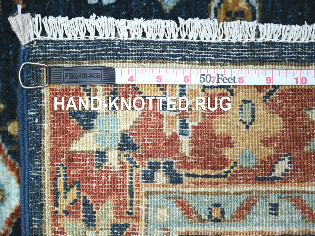 2'6" x 6'1" New Hand Knotted Blue Wool Runner Oriental Rug - MOA10288625