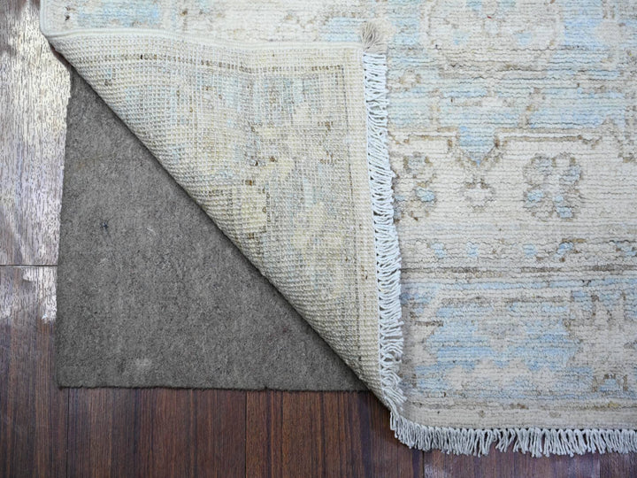 2'7" x 9'5" New Hand Knotted Ivory Wool Runner Oriental Rug - MOA10288636
