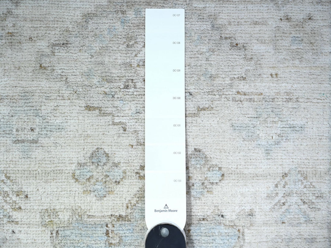 2'7" x 9'5" New Hand Knotted Ivory Wool Runner Oriental Rug - MOA10288636