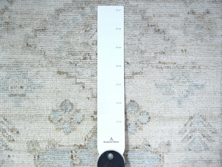 2'7" x 9'5" New Hand Knotted Ivory Wool Runner Oriental Rug - MOA10288636