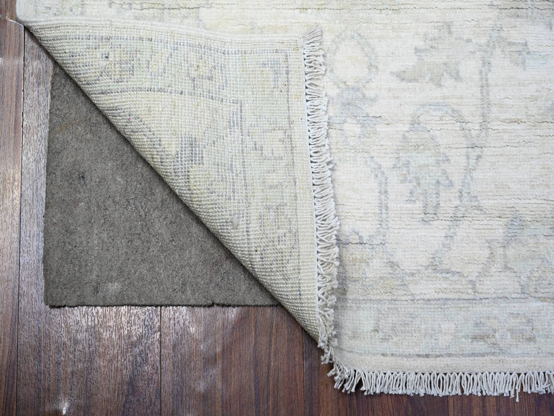 2'5" x 9'6" New Hand Knotted Ivory Wool Runner Oriental Rug - MOA10288637