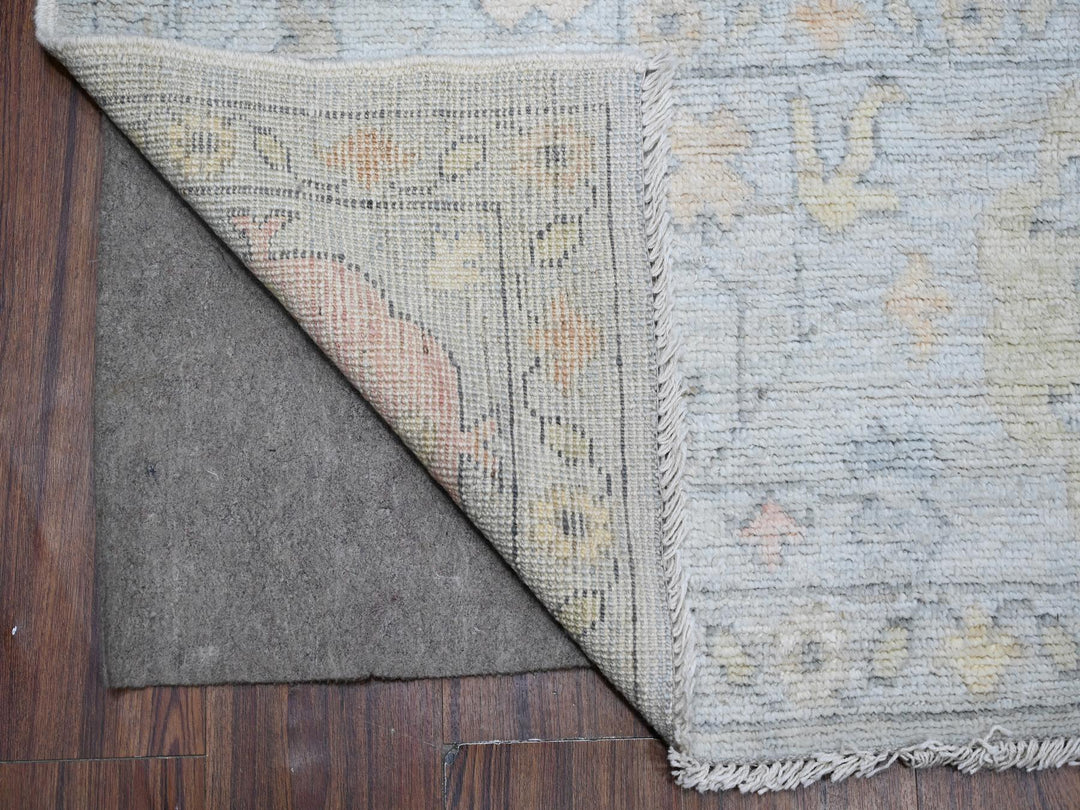 8'3" x 10'0" New Hand Knotted Grey Wool Rectangle Oriental Rug - MOA10288649