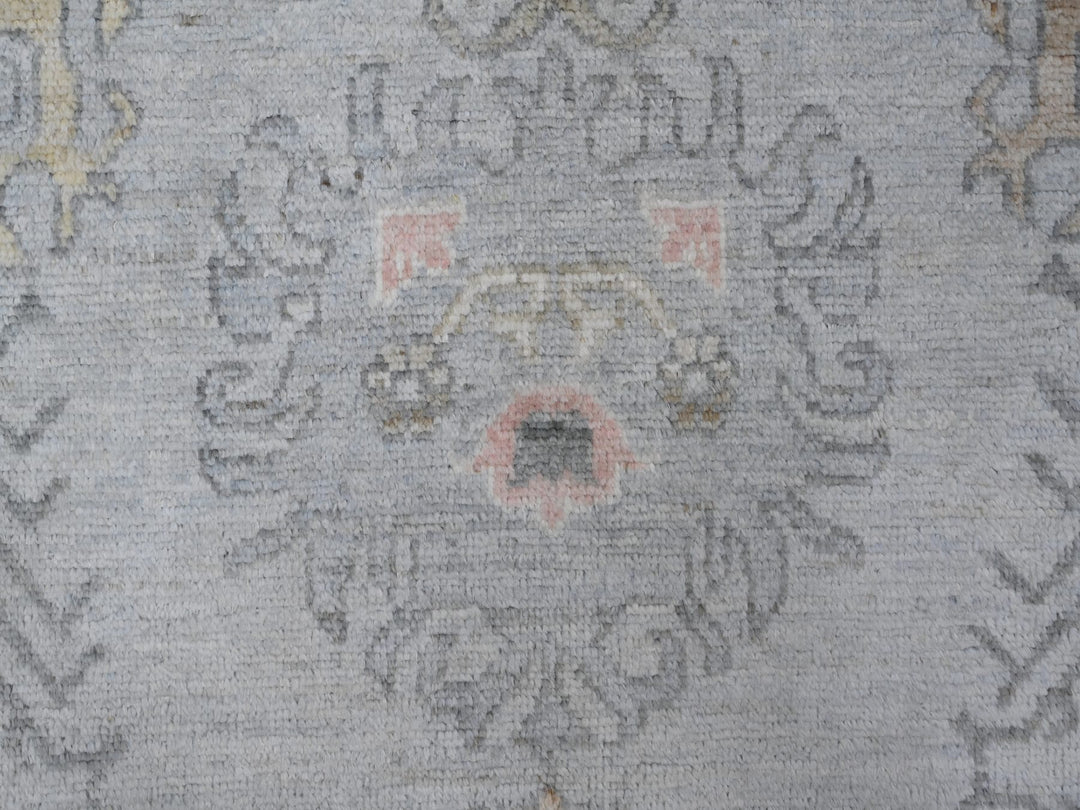 8'3" x 10'0" New Hand Knotted Grey Wool Rectangle Oriental Rug - MOA10288649