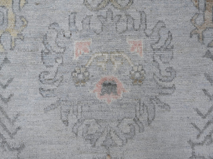 8'3" x 10'0" New Hand Knotted Grey Wool Rectangle Oriental Rug - MOA10288649