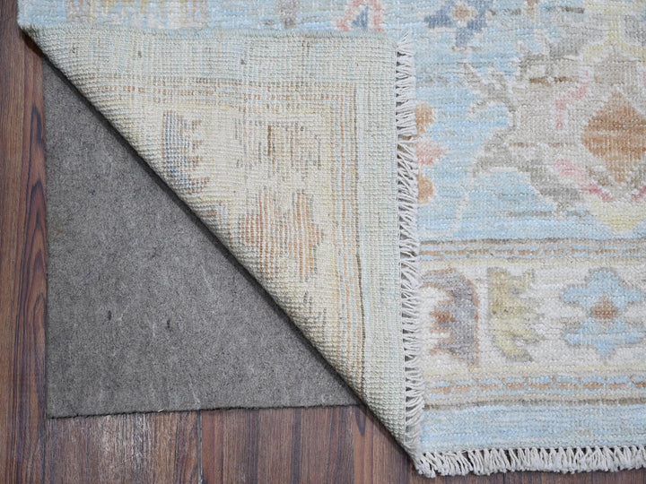 8'4" x 10'2" New Hand Knotted Blue Wool Rectangle Oriental Rug - MOA10288653