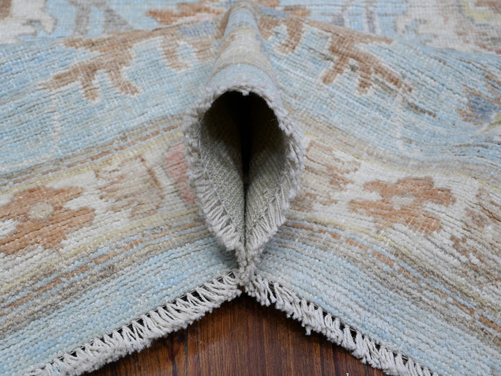 8'4" x 10'2" New Hand Knotted Blue Wool Rectangle Oriental Rug - MOA10288653