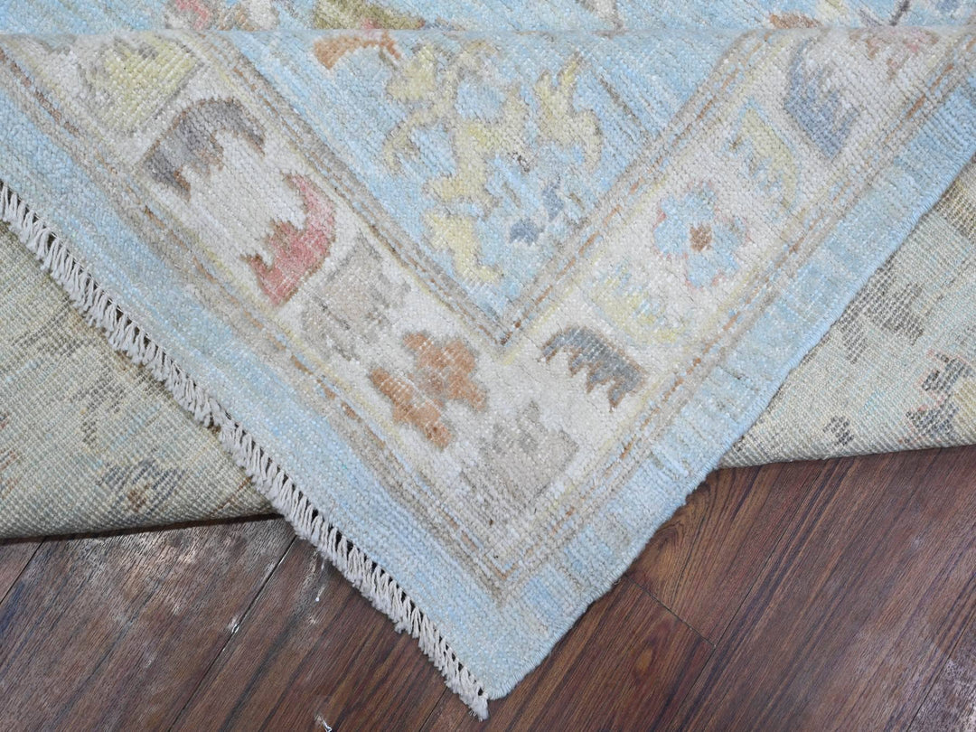 8'4" x 10'2" New Hand Knotted Blue Wool Rectangle Oriental Rug - MOA10288653