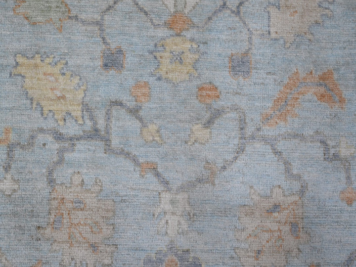7'9" x 9'9" New Hand Knotted Blue Wool Rectangle Oriental Rug - MOA10288658