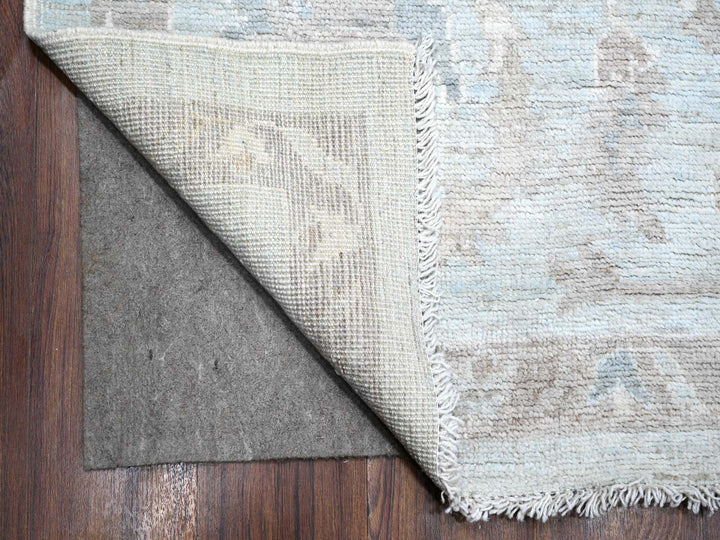 9'2" x 12'0" New Hand Knotted Grey Wool Rectangle Oriental Rug - MOA10288669