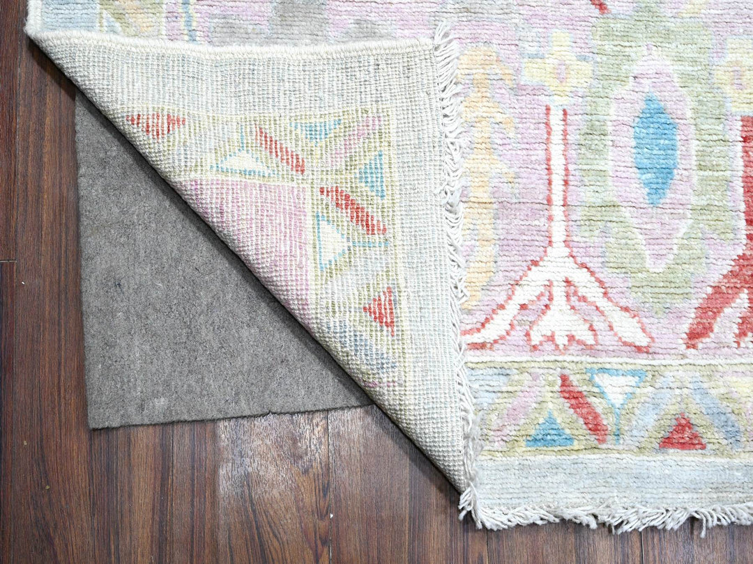 9'9" x 13'9" New Hand Knotted Grey Wool Rectangle Oriental Rug - MOA10288671