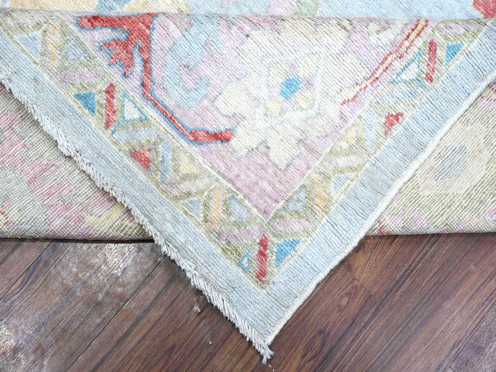 9'9" x 13'9" New Hand Knotted Grey Wool Rectangle Oriental Rug - MOA10288671