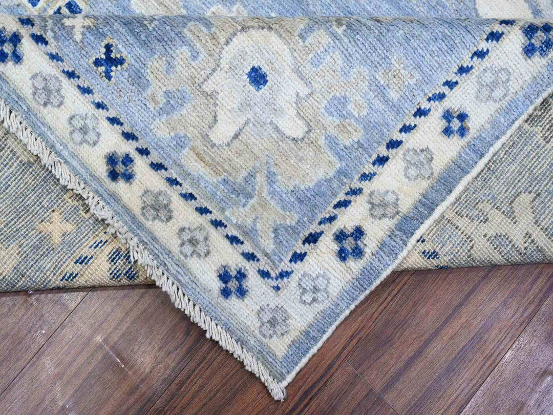 9'11" x 9'7" New Hand Knotted Blue Wool Square Oriental Rug - MOA10288687