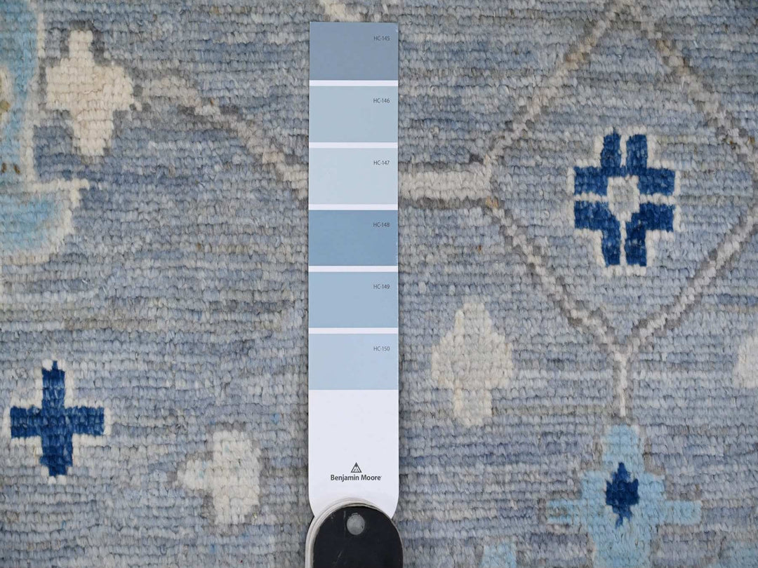 9'11" x 9'7" New Hand Knotted Blue Wool Square Oriental Rug - MOA10288687