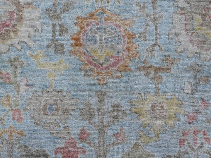 9'11" x 13'5" New Hand Knotted Blue Wool Rectangle Oriental Rug - MOA10288689