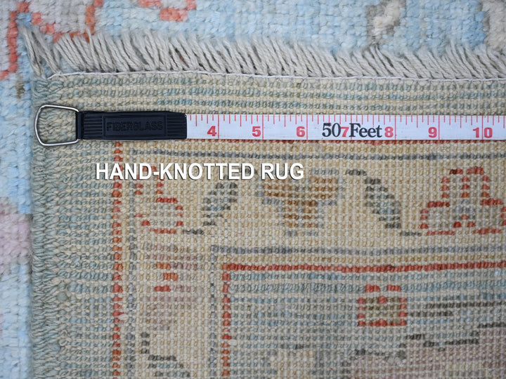 5'11" x 8'8" New Hand Knotted Blue Wool Rectangle Oriental Rug - MOA10288695