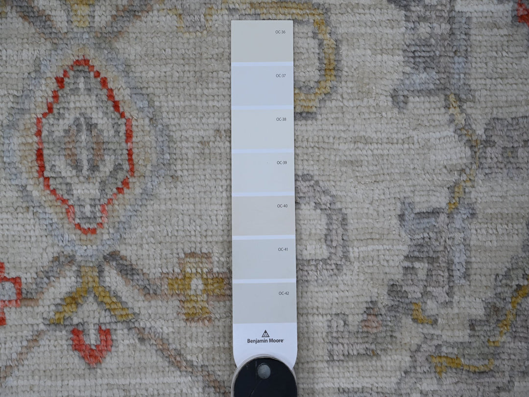 6'1" x 8'8" New Hand Knotted Ivory Wool Rectangle Oriental Rug - MOA10288698