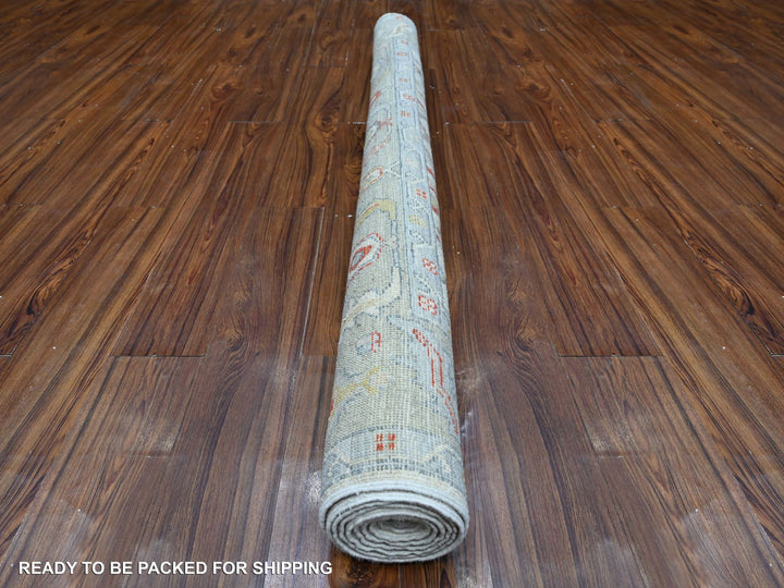 6'1" x 8'8" New Hand Knotted Ivory Wool Rectangle Oriental Rug - MOA10288698