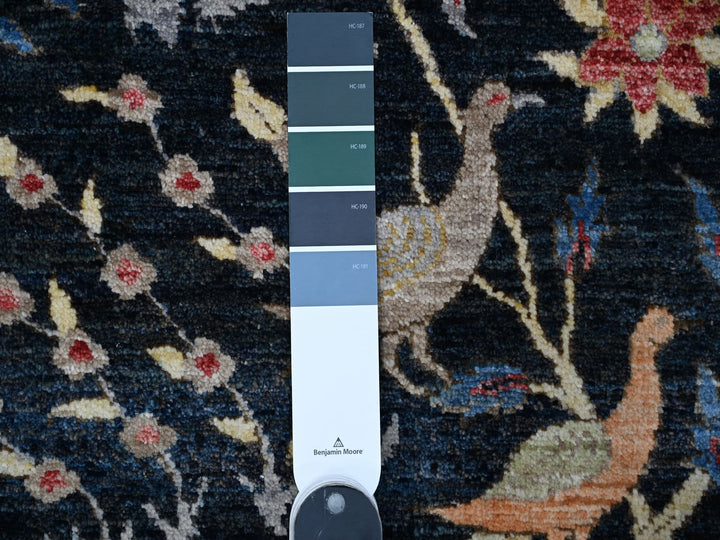 7'11" x 8'2" New Hand Knotted Blue Wool Square Oriental Rug - MOA10288712