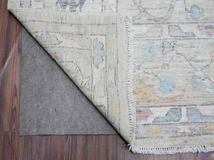 7'9" x 9'11" New Hand Knotted Grey Wool Rectangle Oriental Rug - MOA10288720