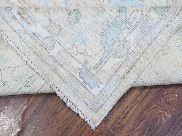 7'9" x 9'11" New Hand Knotted Grey Wool Rectangle Oriental Rug - MOA10288720
