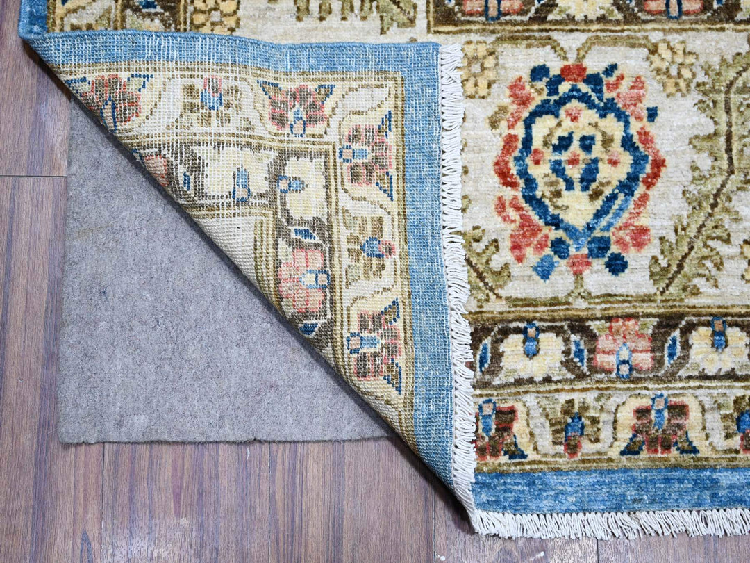 8'11" x 11'8" New Hand Knotted Blue Wool Rectangle Oriental Rug - MOA10288731