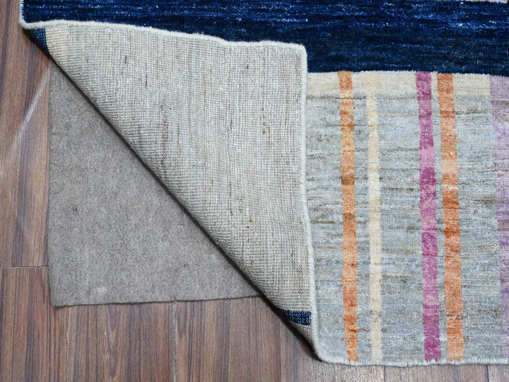 8'10" x 11'4" New Hand Knotted Grey Wool Rectangle Oriental Rug - MOA10288738