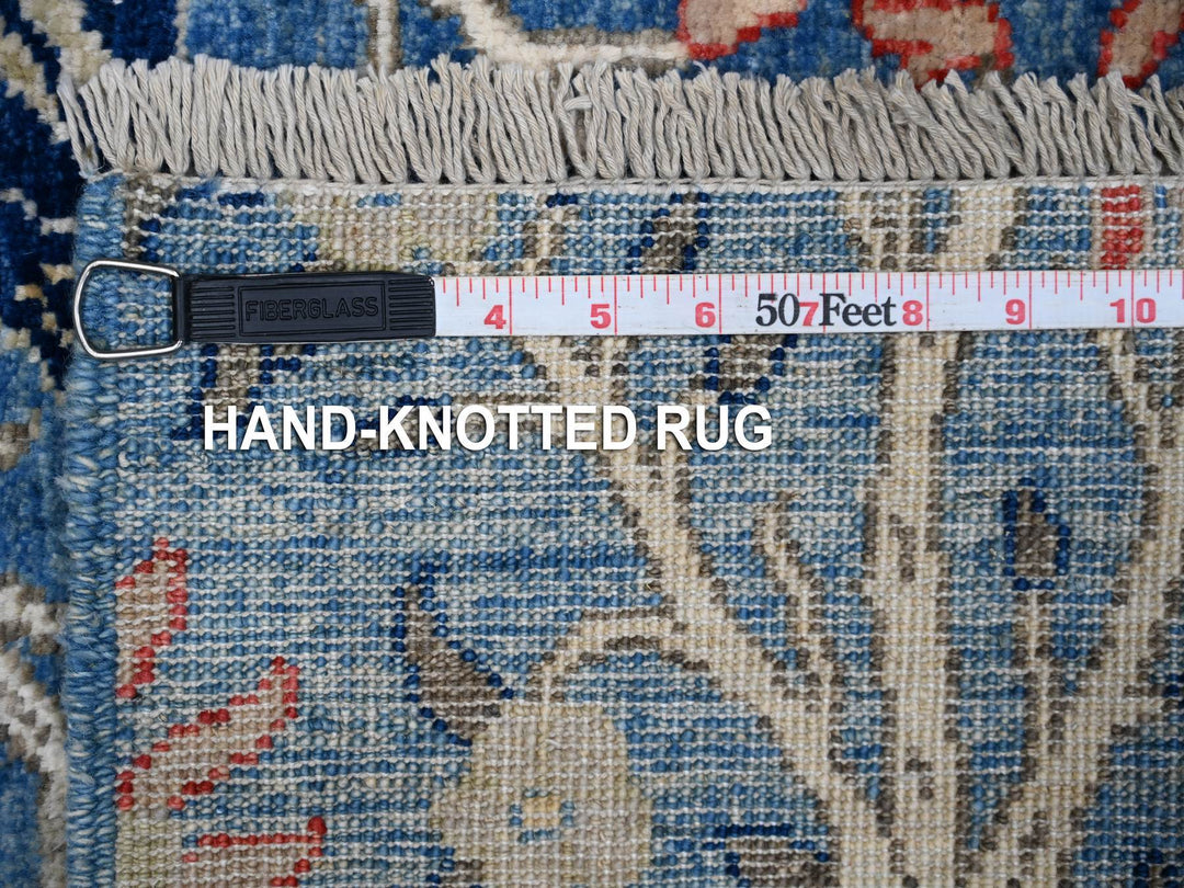 4'11" x 6'10" New Hand Knotted Blue Wool Rectangle Oriental Rug - MOA10288765