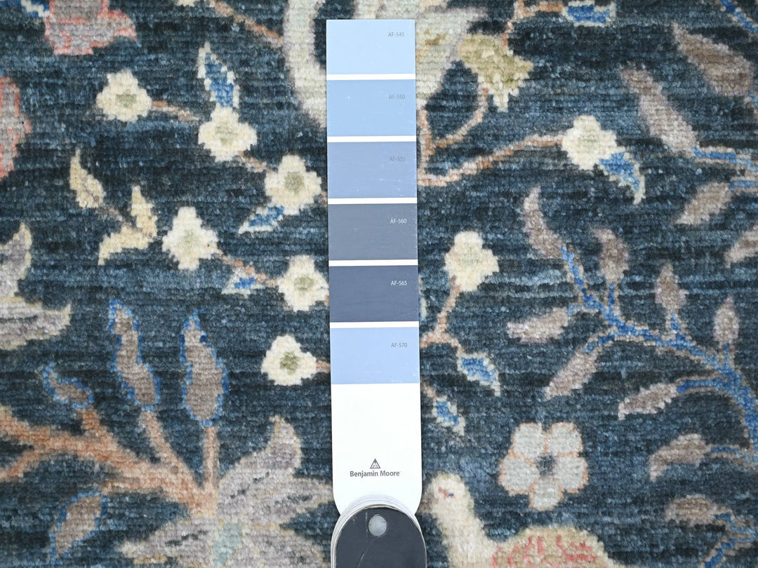 10'0" x 13'7" New Hand Knotted Blue Wool Rectangle Oriental Rug - MOA10288767
