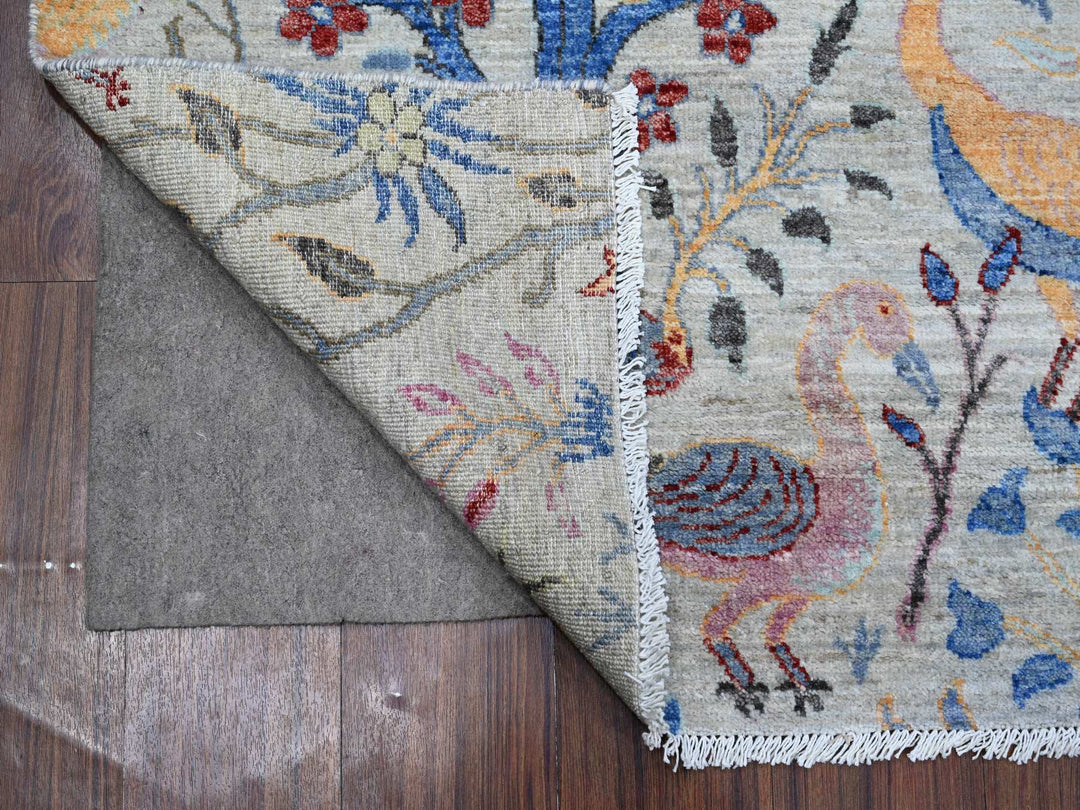 8'0" x 8'2" New Hand Knotted Grey Wool Square Oriental Rug - MOA10288769