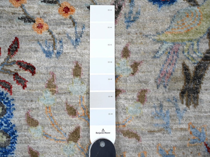 8'0" x 8'2" New Hand Knotted Grey Wool Square Oriental Rug - MOA10288769