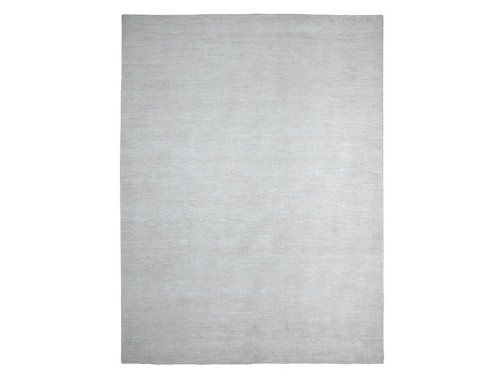 8'9" x 11'9" New Hand Knotted Ivory Wool Rectangle Oriental Rug - MOA10288776