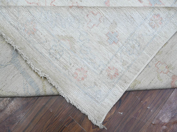 12'2" x 17'11" New Hand Knotted Grey Wool Rectangle Oriental Rug - MOA10288777
