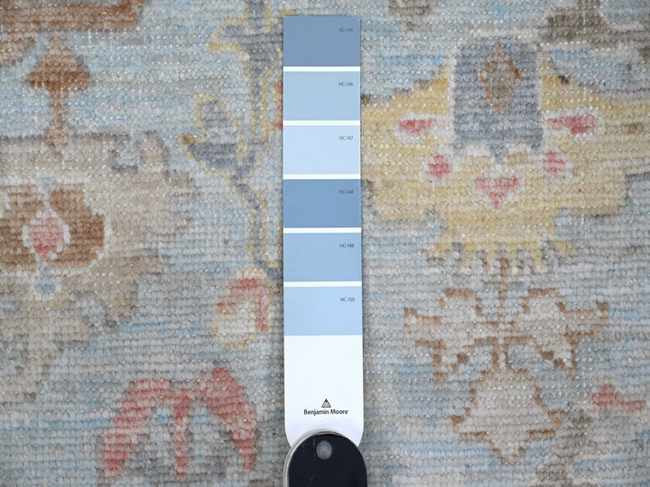 9'0" x 12'6" New Hand Knotted Blue Wool Rectangle Oriental Rug - MOA10288794