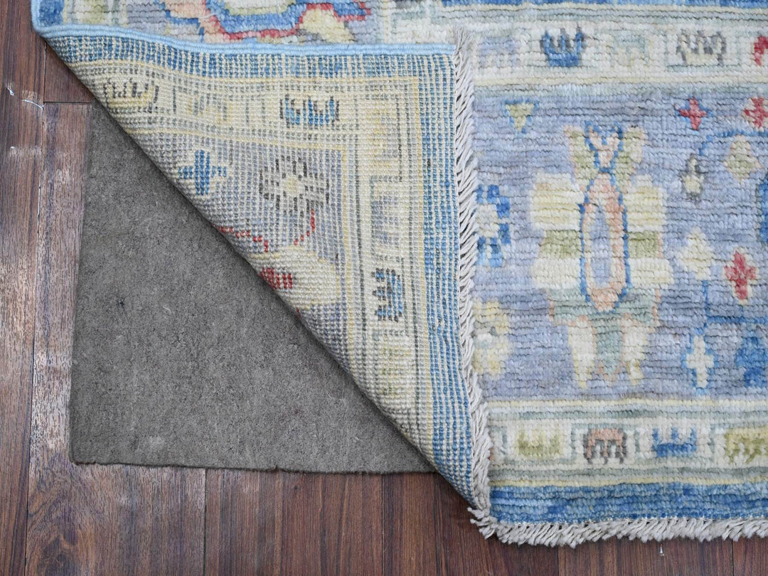 5'9" x 8'10" New Hand Knotted Blue Wool Rectangle Oriental Rug - MOA10288799